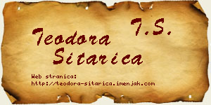 Teodora Sitarica vizit kartica